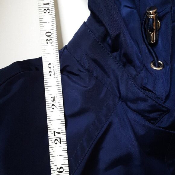 Michael Kors Women's Trench Coat size S Navy Blue Zip Front - Picture 8 of 15